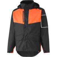 West Coast Waterproof Jacket, Polyester, Small, Black/Orange Southpoint Industrial Supply