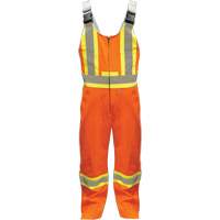 Overalls, Poly-Cotton, Small, High Visibility Orange Southpoint Industrial Supply