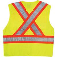 Safety Vest, High Visibility Lime-Yellow, 2X-Large/3X-Large, Polyester Southpoint Industrial Supply