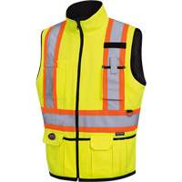 6689 Reversible Vest, High Visibility Lime-Yellow, Large, Polyester Southpoint Industrial Supply