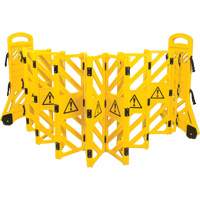 Portable Mobile Barrier, 40" H x 13' L, Yellow Southpoint Industrial Supply