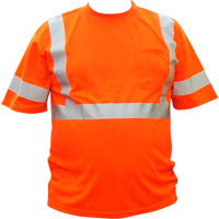 High Visibility Safety T-Shirt, Cotton, Small, High Visibility Orange SGP105 | Southpoint Industrial Supply