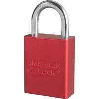 American Lock&reg; Safety Padlock, Red, Keyed Different, Aluminum, 1-1/2" Width Southpoint Industrial Supply