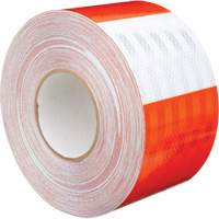Feuille de rev&ecirc;tement de barricade prismatique de qualit&eacute; &agrave; haute intensit&eacute;, 4" la x 150' lo, 19 mils, Orange et blanc Southpoint Industrial Supply