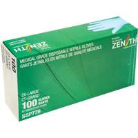 Gants jetables de calibre m&eacute;dical r&eacute;sistants &agrave; la perforation, 2T-Grand, Nitrile, 4,5 mils, Sans poudre, Bleu, Classe 2 Southpoint Industrial Supply