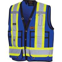 6692N Surveyor's Safety Vest, Royal Blue, Small, Polyester Southpoint Industrial Supply
