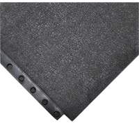 24/Seven<sup>®</sup> Locksafe<sup>®</sup> Anti-Fatigue Mat, Smooth, 3' x 3' x 5/8", Black, Natural Rubber SGQ441 | Southpoint Industrial Supply