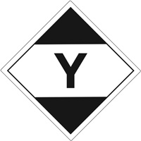 "Y" Limited Quantity Air Shipping Labels, 4" L x 4" W, Black on White SGQ531 | Southpoint Industrial Supply