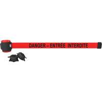 Wall Mount Barrier, Plastic, Magnetic Mount, 30', Red Tape SGQ810 | Southpoint Industrial Supply