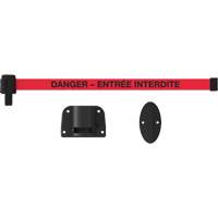 Plus Wall Mount Barrier System, Plastic, Screw Mount, 15', Red Tape SGQ823 | Southpoint Industrial Supply