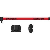 Plus Wall Mount Barrier System, Plastic, Screw Mount, 15', Red Tape SGQ824 | Southpoint Industrial Supply