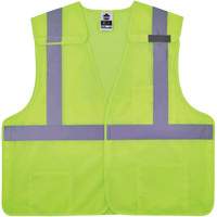 GloWear 8217BA Breakaway Mesh Safety Vest, High Visibility Lime-Yellow, Medium/Small, Polyester Southpoint Industrial Supply