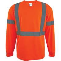 Long Sleeve Safety Shirt, Polyester, 2X-Large, High Visibility Orange SGS064 | Southpoint Industrial Supply