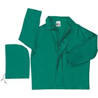 Dominator Limited Flammability Rain Jacket, Polyester/PVC, Large, Green Southpoint Industrial Supply
