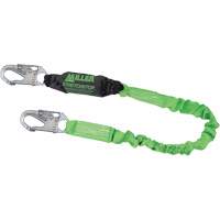 Miller&reg; StretchStop&reg; Shock-Absorbing Lanyard, 6', Locking Snap Hook Center, Locking Snap Hook Leg Ends, Polyester Southpoint Industrial Supply