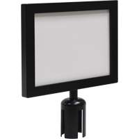 Cadre d'enseigne pour poteau de barri&egrave;re pour le contr&ocirc;le des foules, Noir Southpoint Industrial Supply