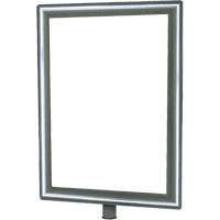 Heavy-Duty Vertical Sign Holder for Classic Posts, Polished Chrome SGU832 | Southpoint Industrial Supply