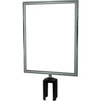 Heavy-Duty Vertical Sign Holder with Tensabarrier<sup>®</sup> Post Adapter, Polished Chrome SGU844 | Southpoint Industrial Supply