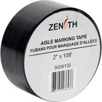 Aisle Marking Tape, 2" x 108', PVC, Black SGW132 | Southpoint Industrial Supply