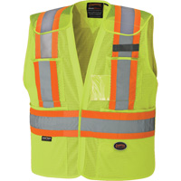 6933 High-Visibility Drop Shoulder Safety Tear-Away Vest, High Visibility Lime-Yellow, Medium/Small, Polyester Southpoint Industrial Supply