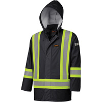 5894BK Fire-Resistant Waterproof Safety Jacket, Polyurethane, Black, X-Small Southpoint Industrial Supply