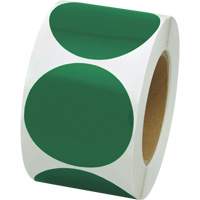 Pastilles de marquage colorées, Cercle, 3" lo x 3" la, Vert, Vinyle SGW780 | Southpoint Industrial Supply
