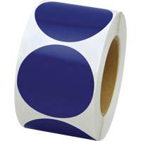 Pastilles de marquage colorées, Cercle, 3" lo x 3" la, Bleu, Vinyle SGW781 | Southpoint Industrial Supply