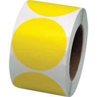 Coloured Marking Dots, Circle, 3" L x 3" W, Yellow, Vinyl SGW782 | Southpoint Industrial Supply