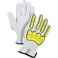 Impact & Cut Resistant Gloves, Small, Goatskin Palm, Driver Cuff Southpoint Industrial Supply
