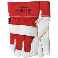 Red Baron Fitter's Gloves, Large, Grain Cowhide Palm, Sherpa Inner Lining Southpoint Industrial Supply
