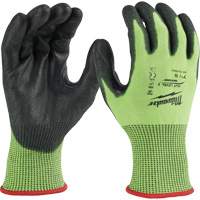 High Visibility Dipped Gloves, Small, 15 Gauge, Polyurethane Coated, ASTM ANSI Level A5 Southpoint Industrial Supply