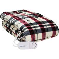 Linen Plaid Electric Throw Blanket, Polyester SGX708 | Southpoint Industrial Supply