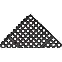Cushion-Ease&reg; 550 Interlocking Anti-Fatigue Mat, Slotted, 3' x 3' x 3/4", Black, Rubber Southpoint Industrial Supply