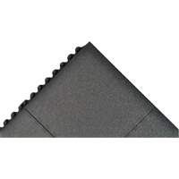 Cushion-Ease<sup>®</sup> Interlocking Anti-Fatigue Mat, Pebbled, 3' x 3' x 3/4", Black, Natural Rubber SGX894 | Southpoint Industrial Supply