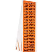 "440 Volts" Conduit & Voltage Labels, 1/2" x 2-1/4", Cloth/Vinyl, English Southpoint Industrial Supply