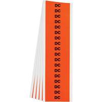 "DC" Conduit & Voltage Labels, 1/2" x 2-1/4", Cloth/Vinyl, English Southpoint Industrial Supply