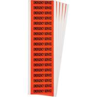 "Emergency Service" Conduit & Voltage Labels, 1/2" x 2-1/4", Cloth/Vinyl, English Southpoint Industrial Supply