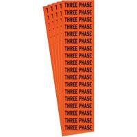 "Three Phase" Conduit & Voltage Labels, 1/2" x 2-1/4", Cloth/Vinyl, English Southpoint Industrial Supply