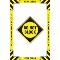 "Keep Clear Do Not Block" Floor Marking Kit, Adhesive, English with Pictogram Southpoint Industrial Supply