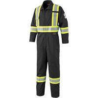 7702BK FR-Tech&reg; 88/12 FR Arc Rated Coveralls, Size 36, Black, 9.7 cal/cm² Southpoint Industrial Supply