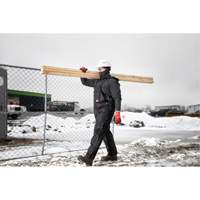 Salopette GridIron de longueur standard avec fermeture &agrave; glissi&egrave;re jusqu'&agrave; la cuisse, Hommes, Grand, Noir Southpoint Industrial Supply