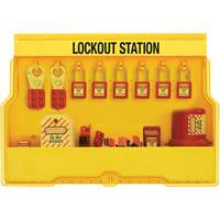 Premier Electrical Lockout Station, Thermoplastic Padlocks, 16 Padlock Capacity, Padlocks Included Southpoint Industrial Supply