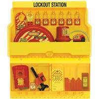 Standard Valve & Electrical Deluxe Lockout Station, Thermoplastic Padlocks, 32 Padlock Capacity, Padlocks Included Southpoint Industrial Supply