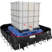 Ultra-IBC Berm&reg; Spill Berm, 400 US gal. Capacity, 6' W x 6' L x 18" H, L-Bracket Southpoint Industrial Supply