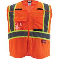 Veste de s&eacute;curit&eacute; pour signaleur, Orange haute visibilit&eacute;, Moyen/Petit Southpoint Industrial Supply