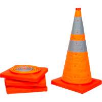 Collapsible Traffic Cone, 28" H, Orange SHA820 | Southpoint Industrial Supply