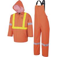 Element FR™ FR 3-Piece Safety Rain Suit, PVC, Small, High-Visibility Orange SHB254 | Southpoint Industrial Supply
