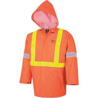 R85 Element FR FR 3-Piece Safety Rain Suit, PVC, Small, High-Visibility Orange Southpoint Industrial Supply