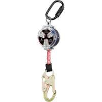 Cordage de s&eacute;curit&eacute; autor&eacute;tractable avec petit mousqueton Dynamic, 6', Polyester, Pivotant Southpoint Industrial Supply