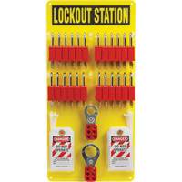 Lockout Board with Keyed Different Nylon Safety Lockout Padlocks, Plastic Padlocks, 24 Padlock Capacity, Padlocks Included SHB353 | Southpoint Industrial Supply